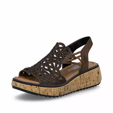 Naisten sandaalit Rieker ruskea - Naisten sandaalit ja pistokkaat - V176524 - 1